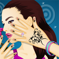 Free online flash games - Neon Nails game - Games2Dress 