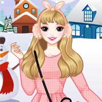 Free online flash games - Happy Winter Holiday game - Games2Dress 