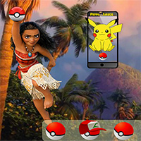 Free online flash games - Moana Pokemon Go game - Games2Dress 