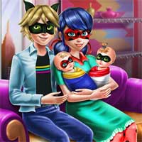 Free online flash games - Ladybug Twins Family Day game - Games2Dress 