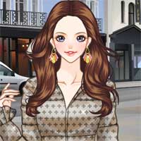 Free online flash games - Printed Down Coats Anime game - Games2Dress 