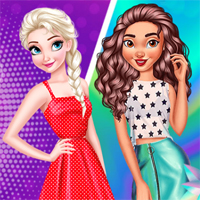 Free online flash games - BFFs Challenge Polks Dots Vs Holographic game - Games2Dress 