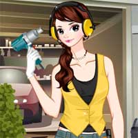 Free online flash games - Mechanic Girl game - Games2Dress 