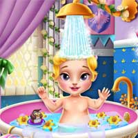 Free online flash games - Aurora Baby Bath game - Games2Dress 